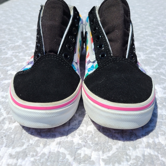 COPY - Vans Pride Multi Color Chekered Suede Lace Up Kids Sneakers Size 3 - Picture 3 of 11